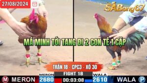 Trận 18 CPC3 27/8/2024 Má Minh Đá Xổ Anh Chín