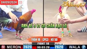 Trận 18 CPC3 04/09/2024 Anh Toàn HM Đá Xổ Anh Bé 3 VT